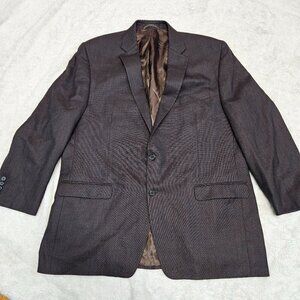 Lauren‎ Ralph Lauren Brown Wool Jacket Blazer 46L Office Academia Retro Classic